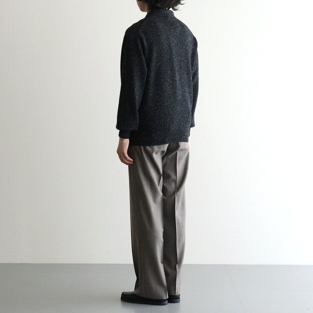 CASHMERE NEP KNIT POLO #MIX BLACK [A26AP02NE]