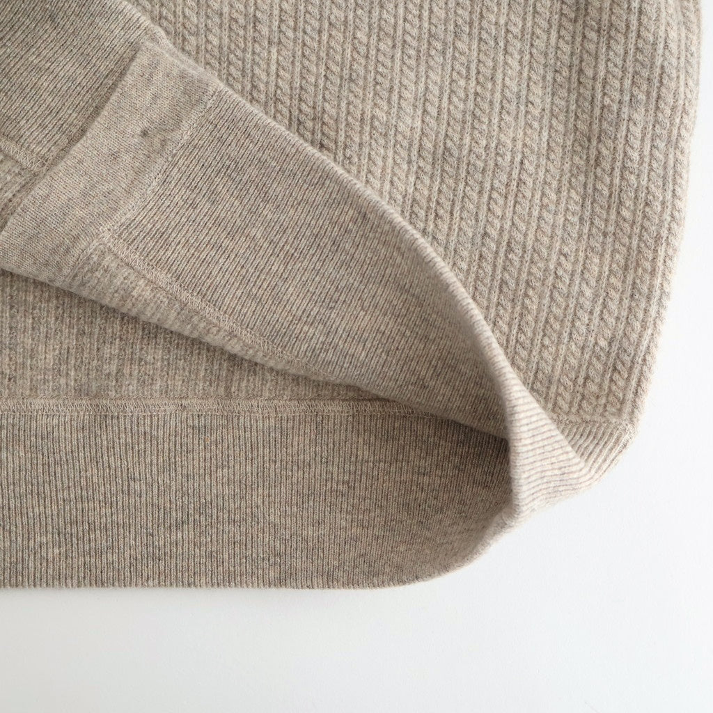 Women's Cable C/N Cardigan #BEIGE [2503-021]