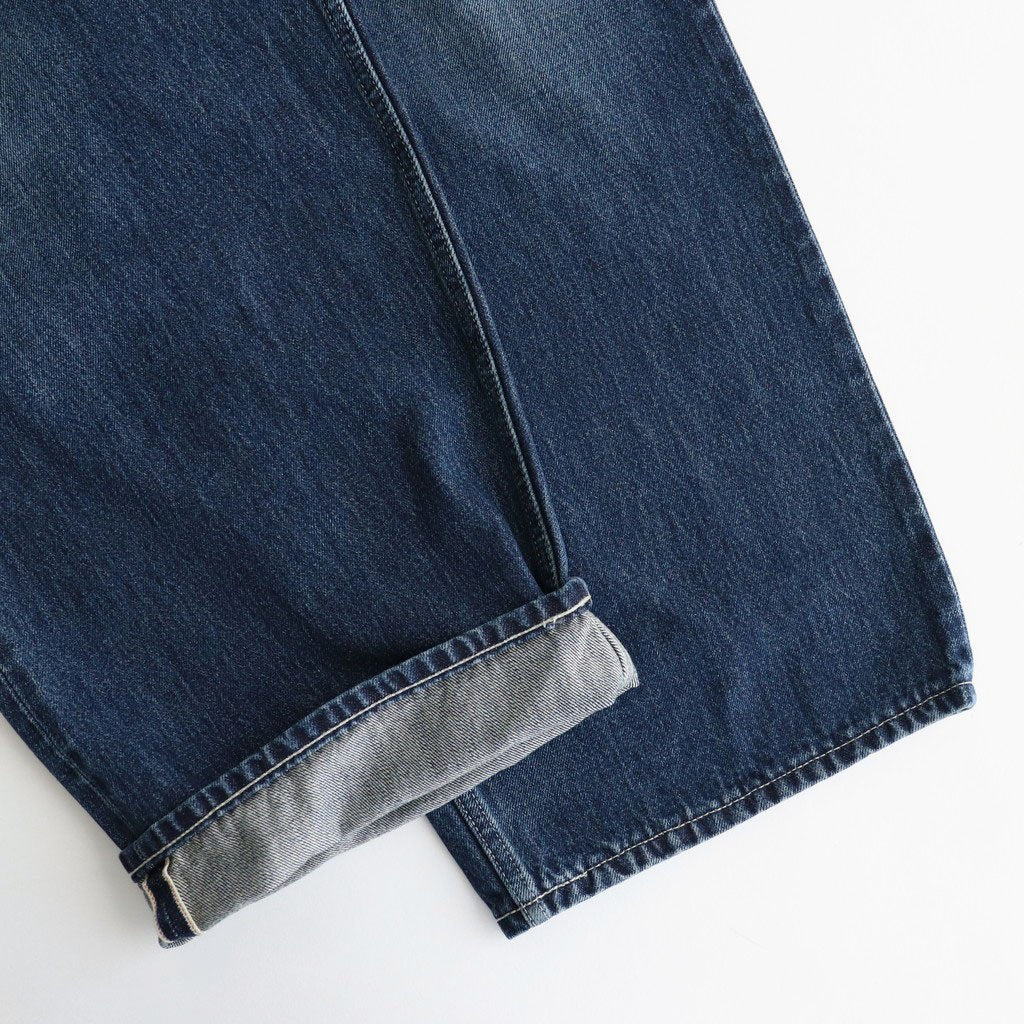 Selvage Denim Two Tuck Pants #INDIGO_DARK FADE [GU253-40061DB]