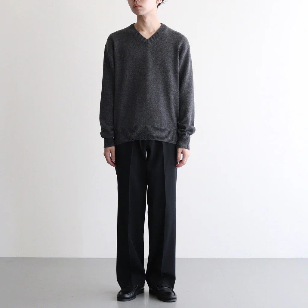 LIGHT WOOL MAX GABARDINE SLACKS #TOP BLACK [A26AP02MG]
