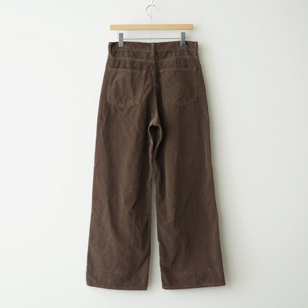 Corduroy Wide Pants #BROWN [ID-PT199]