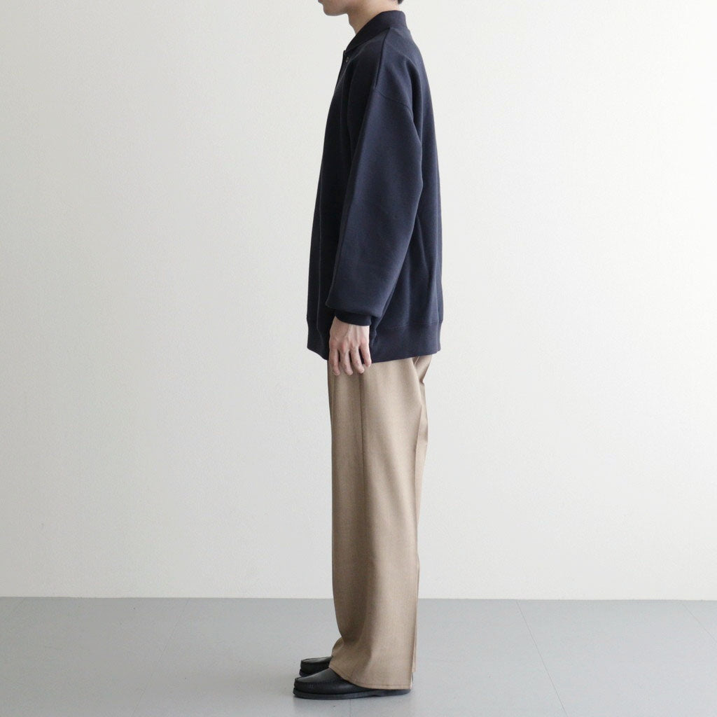 AZUMA Terry Pullover Polo Sweat #NAVY [GU261-70243B]