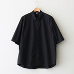 FHFSSH - コットン・ ポリコア タイプライター 半袖シャツ #95 Black [SN_FR0405SH]