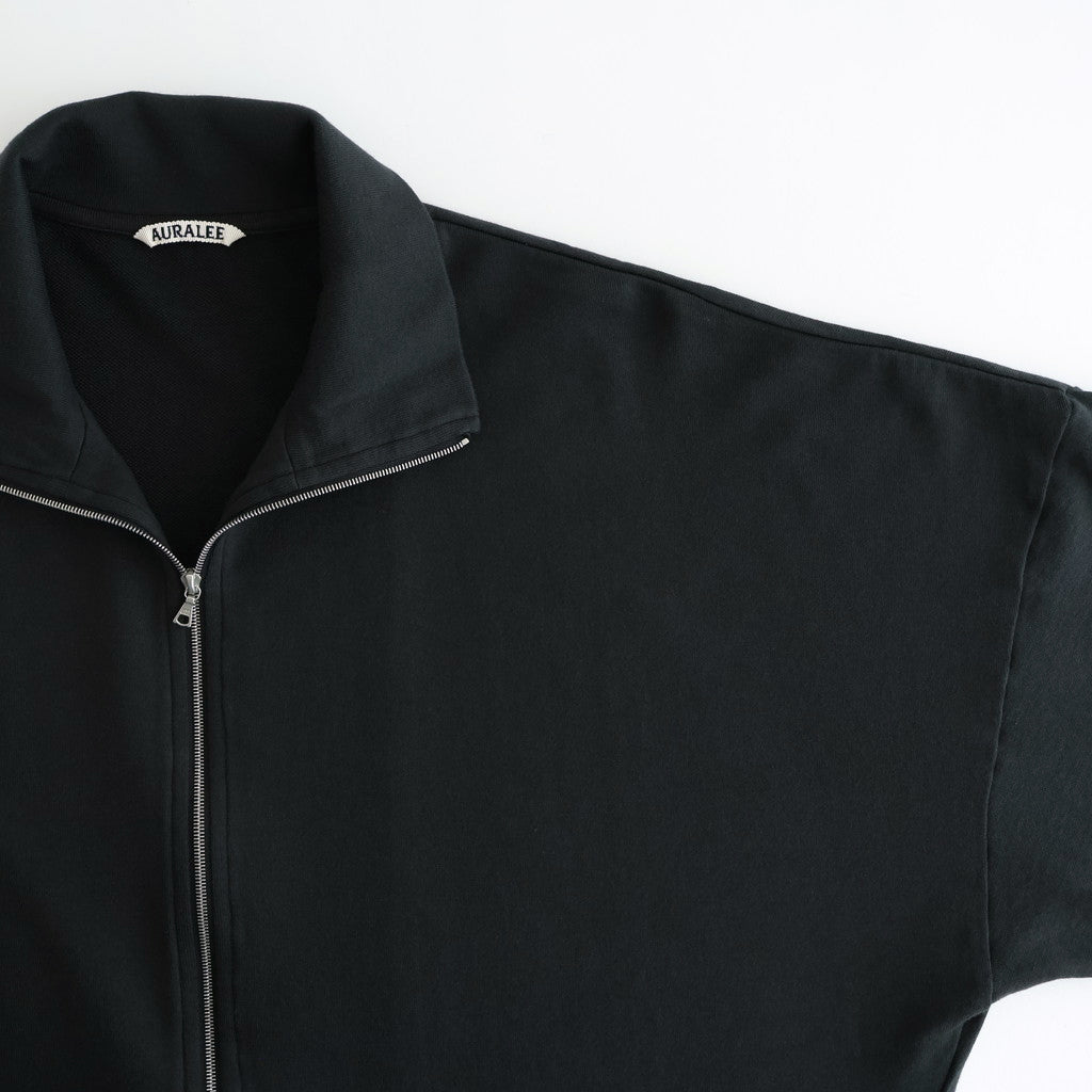SUPER HIGH GAUGE SWEAT ZIP BLOUSON #INK BLACK [A25AB01CU]