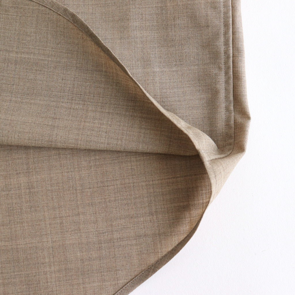 SUPER FINE TROPICAL WOOL SHIRT #TOP LIGHT BROWN [A25SS01WT]