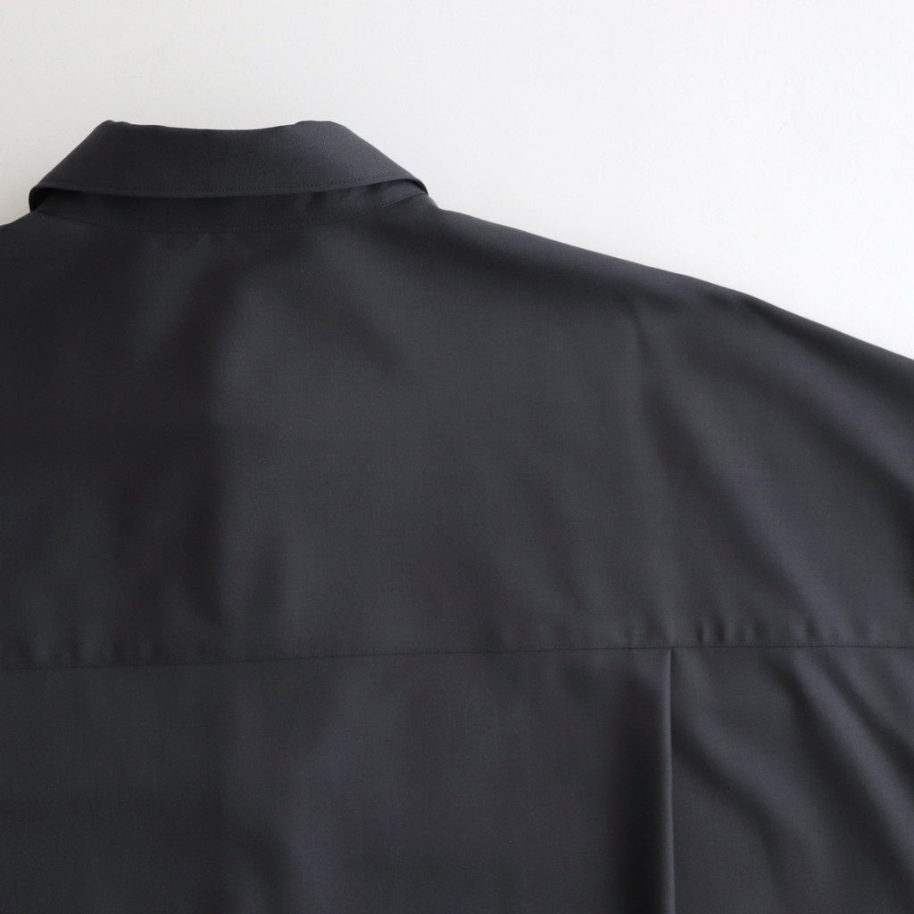Extra Fine Wool L/S Oversized Regular Collar Shirt #GRAY [GM251-50092B]