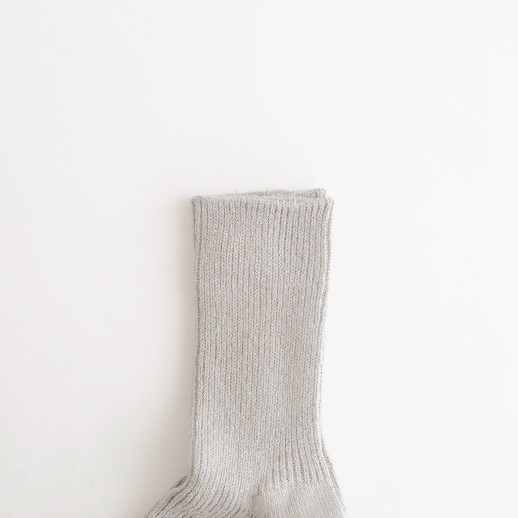 WASHI/RECYCLED COTTON RIB CREW SOCKS #GRAY [R1535-AW25]