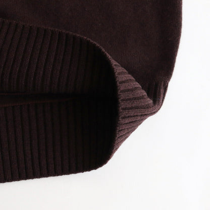 HALF ZIP PULLOVER SWEATER #BROWN [YK24FW0833S]