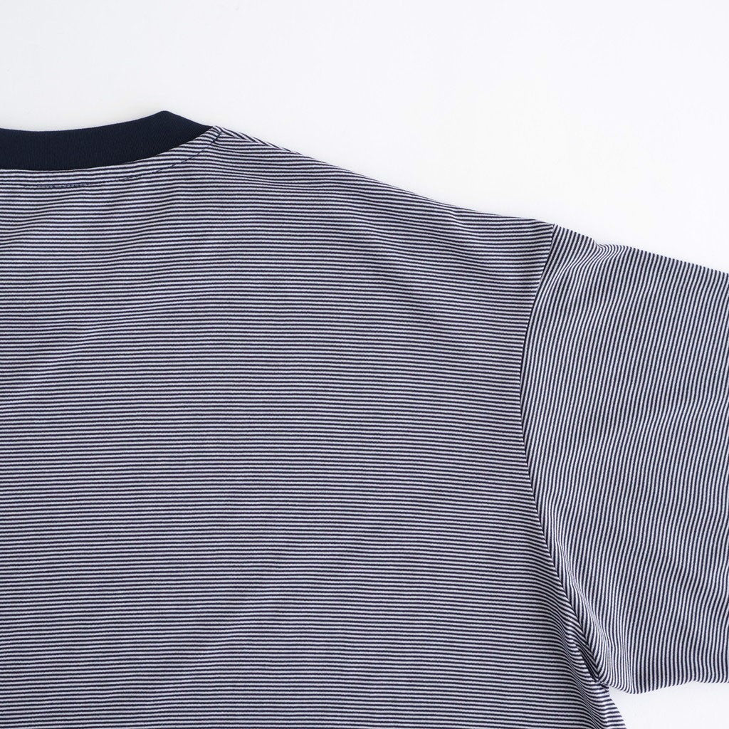 MICRO BORDER L/S TEE #WHITE×NAVY [FSC261-70168]