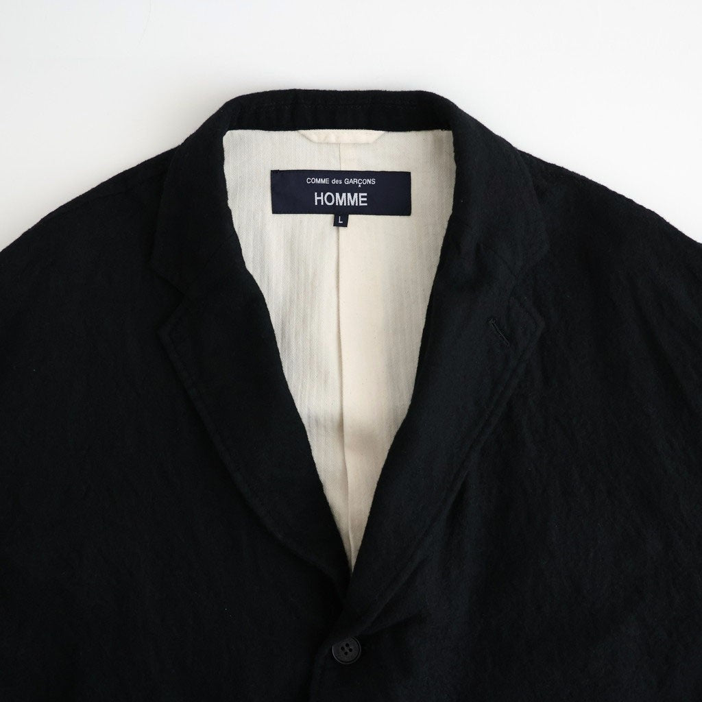 ウールサージ 製品縮絨ジャケット #BLACK [HR-J105-051]