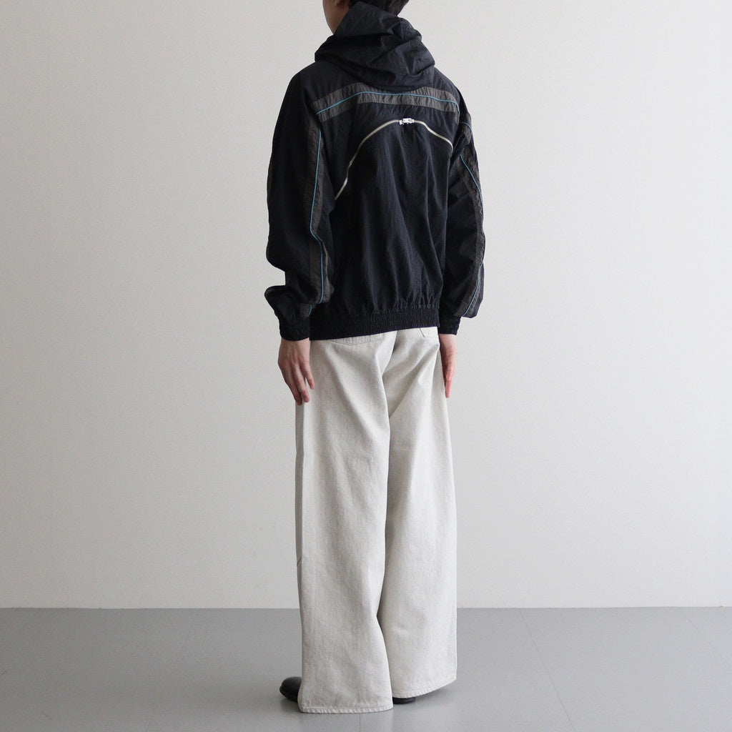 WESTERN DOUBLE KNEE PANTS WIDE CUT #GRAY WHITE [2541000409]