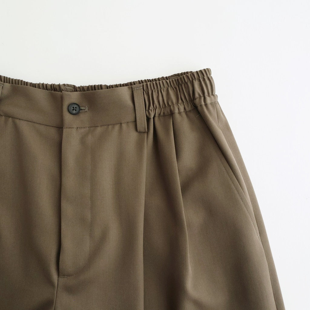 WIDE EASY SHORT TROUSERS #DARK BEIGE [ST.1435]