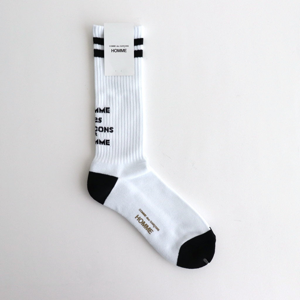 綿パイルライン入りソックス #WHITE [HO-K502-051]