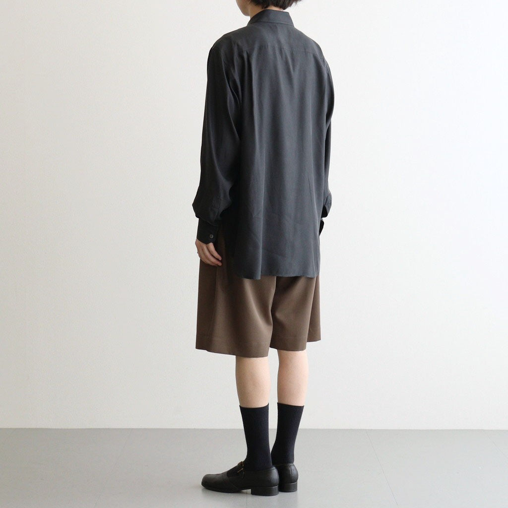 WIDE EASY SHORT TROUSERS #DARK BEIGE [ST.1435]