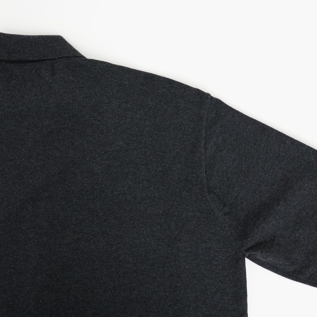 HIGH TWIST WOOL KNIT SHIRT CARDIGAN #CHARCOAL [A26AC01CK]