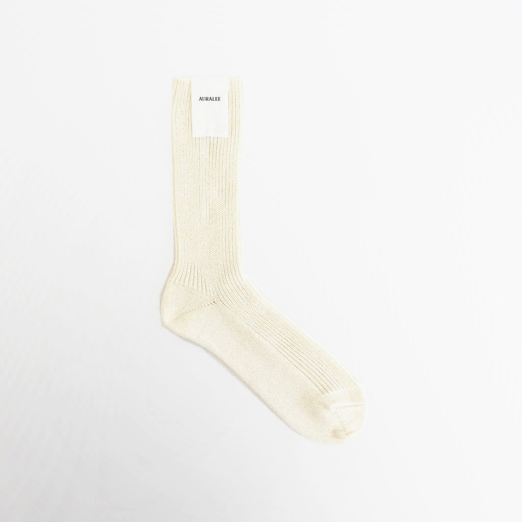 COTTON LOW GAUGE SOCKS #IVORY [A26SS03SX-M]