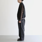 LEATHER STUDIUM JACKET #BLACK x BROWN [25330210]