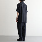 CUPRO OPEN COLLAR SHIRT #BLACK [YK26SS01287SH]