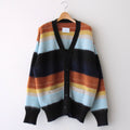 COLOR COMBINATION MOHAIR CARDIGAN #MULTI STRIPES [ST.534-2]