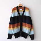 COLOR COMBINATION MOHAIR CARDIGAN #MULTI STRIPES [ST.534-2]