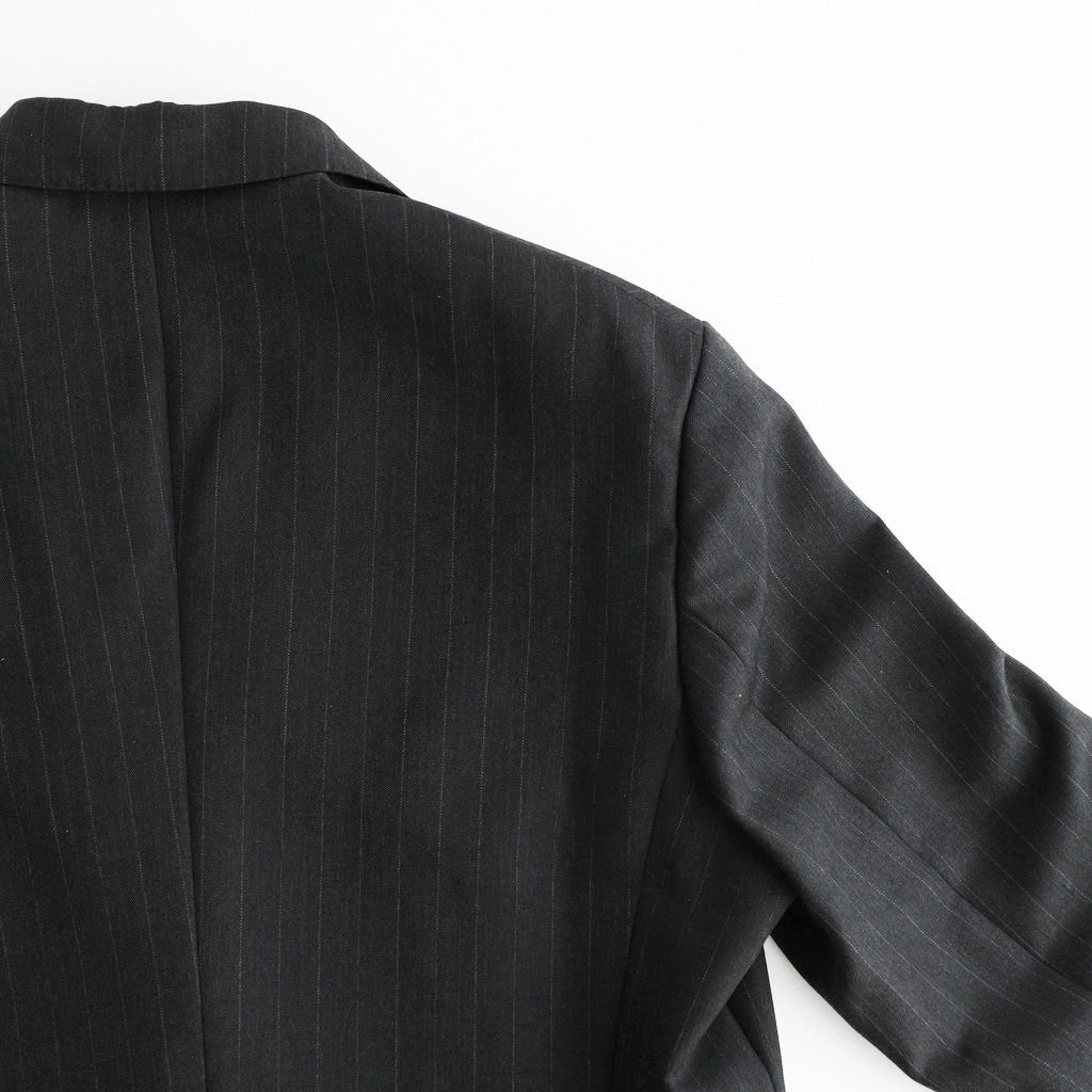 BLUEFACED WOOL JACKET #CHARCOAL NAVY STRIPE [A26AJ03BS]