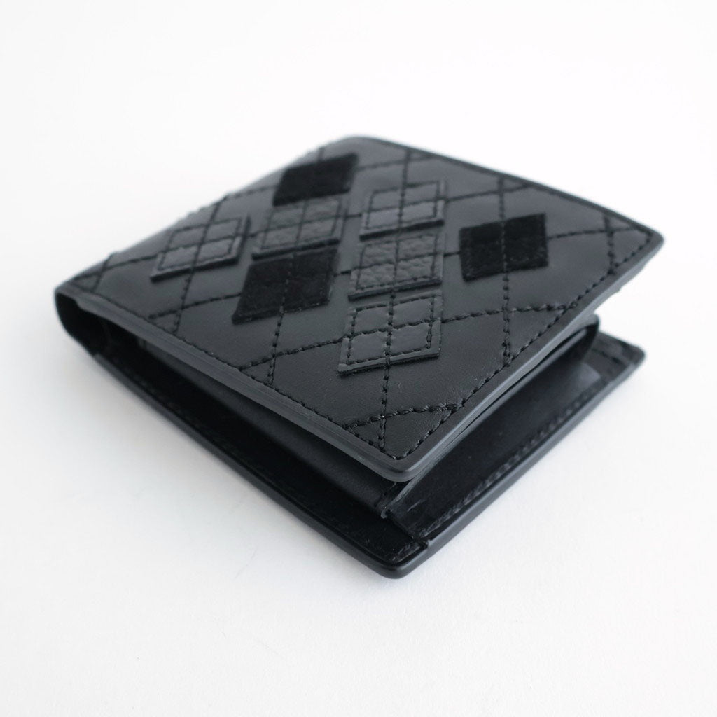 argyle half folded wallet #argyle black [zw-c-hfw]