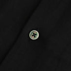 VIS/LI TWILL OVERSIZED OPEN COLLAR SS SHIRT #BLACK [ST.1154]