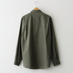 WASHED FINX TWILL BIG SHIRT #DARK OLIVE [A26AS02TN]