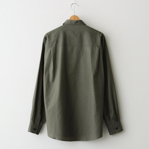 WASHED FINX TWILL BIG SHIRT #DARK OLIVE [A26AS02TN]