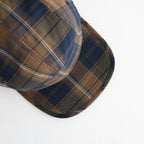 BRIEFING 綿エステルチェック キャップ #BROWN [HQ-K602-051]