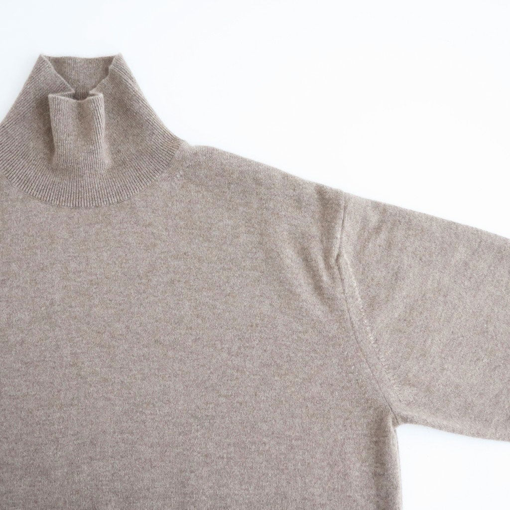 BABY CASHMERE KNIT TURTLE #NATURAL BROWN [A26AT03BC]