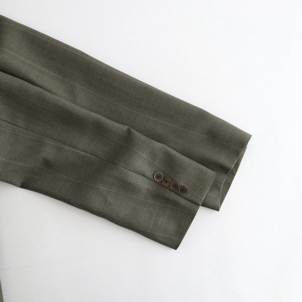 BLUEFACED WOOL JACKET #OLIVE GRAY STRIPE [A26AJ03BS]
