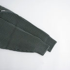 BATONER ウール梳毛片畔 ジップカーディガン #KHAKI [HR-N003-051]