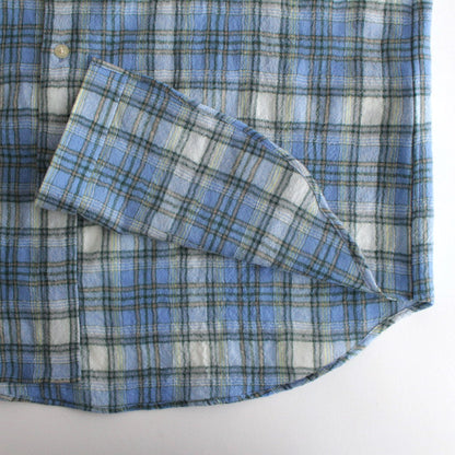 AIRY WOOL CHECK SHIRT #BLUE CHECK [A24AS01WN]