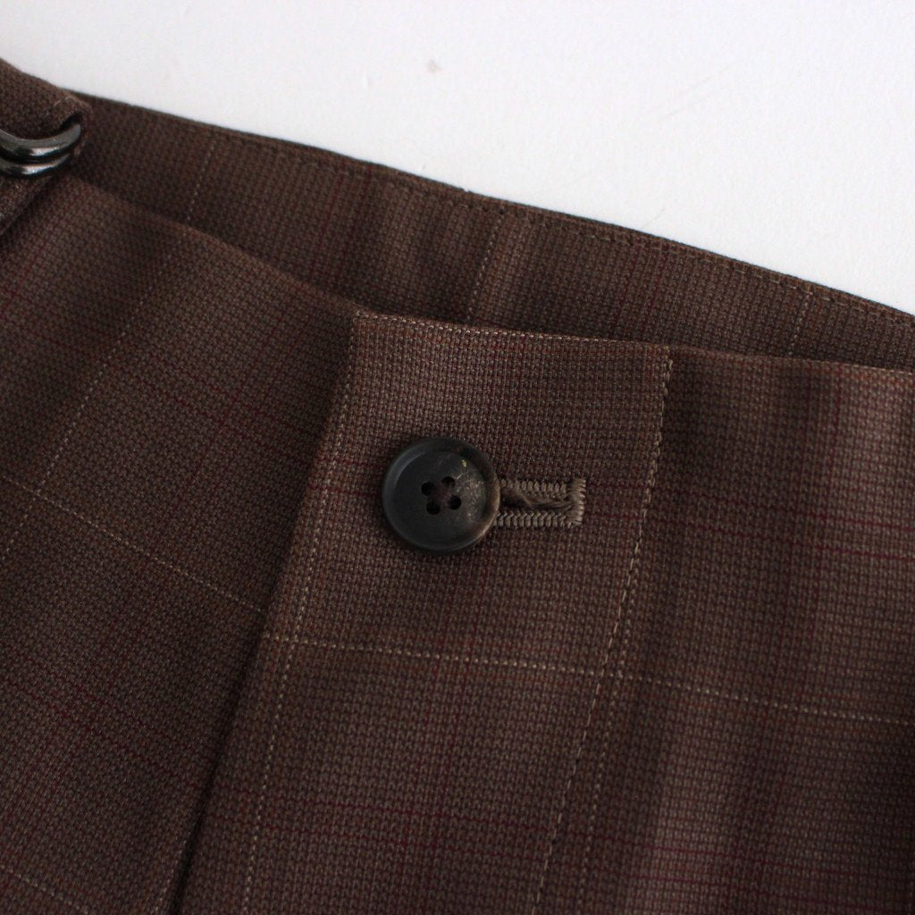 HIGH WAIST BELTED PANTS #BROWN [YK21AW0255P]