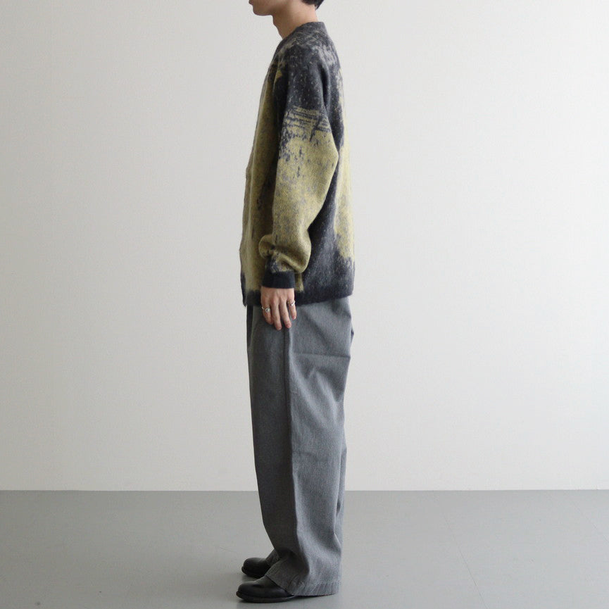 JACQUARD MOHAIR CARDIGAN #YELLOW [YK24FW0814S]