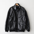 LAMB LEATHER ZIP BLOUSON #BLACK [A25AB01WX]