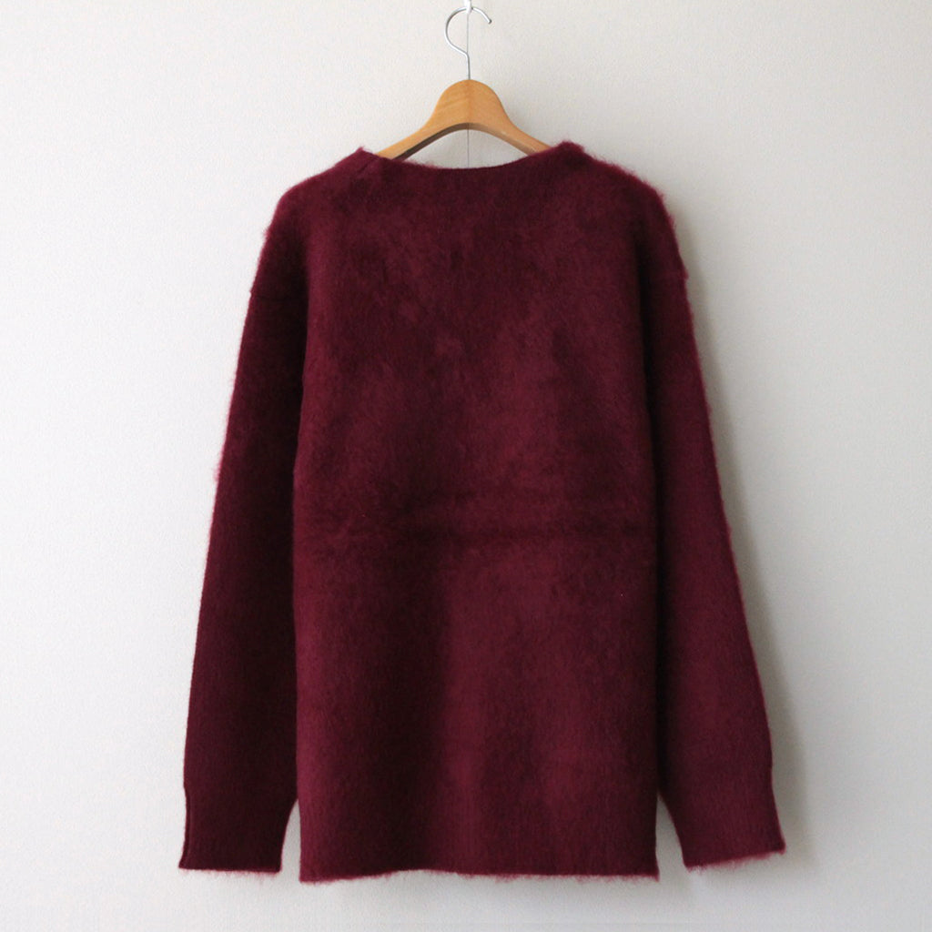 MOHAIR CARDIGAN #BURGUNDY [H2302-K012]