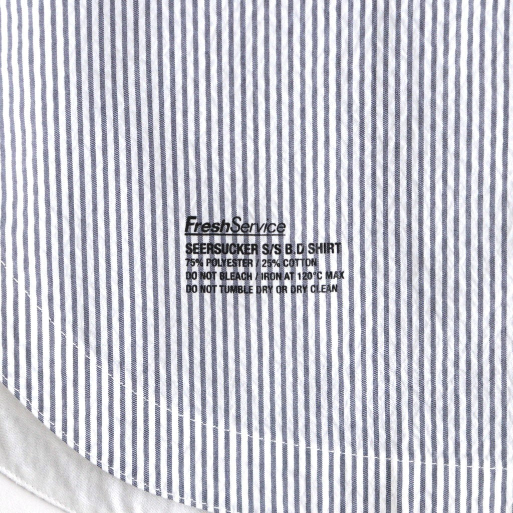 SEERSUCKER S/S B.D SHIRT #WHITE×NAVY [FSC261-50228]
