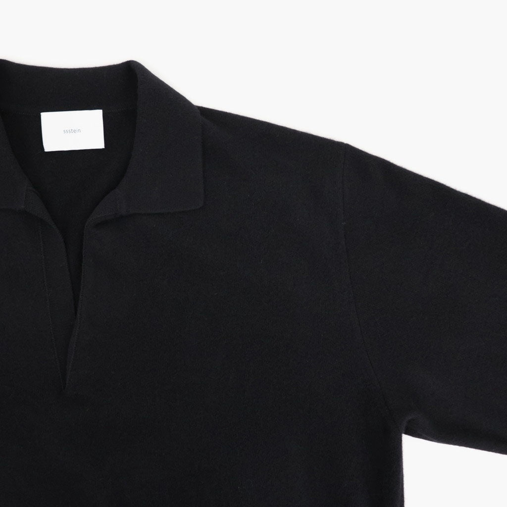 EXTRA FINE WOOL KNIT SKIPPER #BLACK [ST.1636]