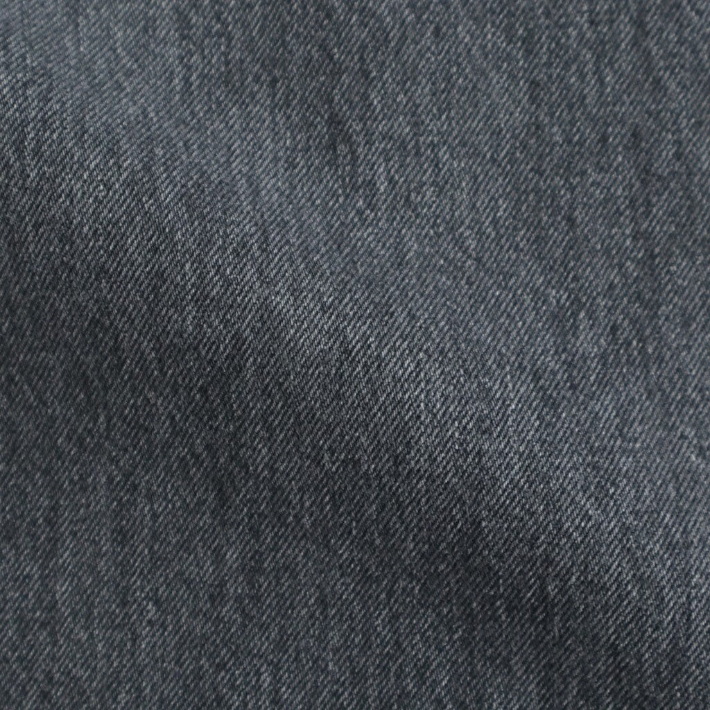Selvage Denim Five Pocket Wide Straight Pants #BLACK LIGHT FADE [GU263-40059LB]