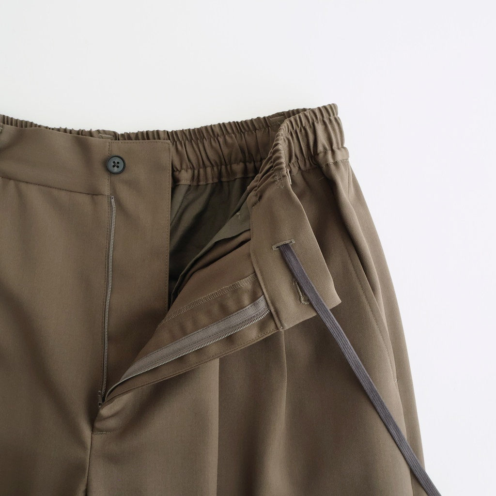 WIDE EASY SHORT TROUSERS #DARK BEIGE [ST.1435]