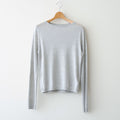 LINEN 14G Pull Over #LIGHT GREY [I26SS-K3]