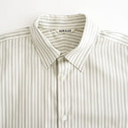 COTTON SILK STRIPE SHIRT #LIGHT GRAY STRIPE [A26AS01CS]
