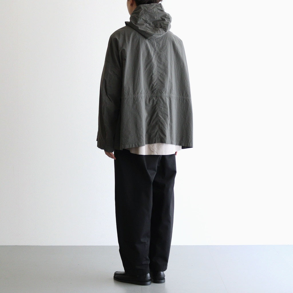 FMSTJK - ナイロンタッサー ガーメントダイ ショートモッズコート #92 Elephant Grey [SN_FR1002JK]