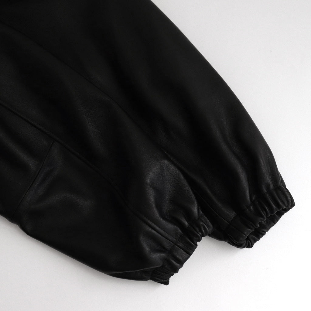 LEATHER ZIP SHORT JACKET #BLACK [ST.1061]