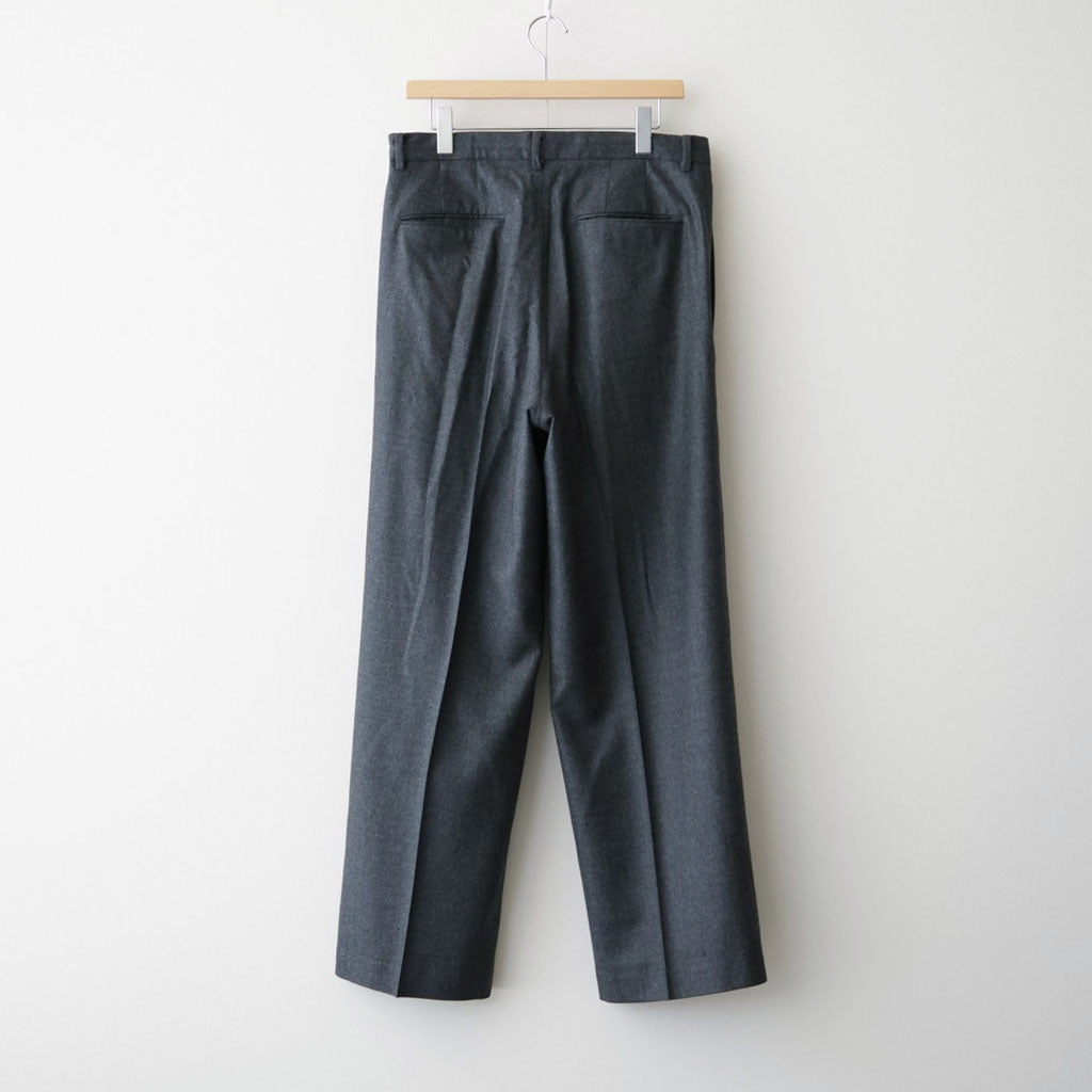 SUPER LIGHT WOOL TWO-TUCK SLACKS #TOP CHARCOAL [A26AP05OS]