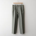 BLUEFACED WOOL TWO-TUCK SLACKS #KHAKI GRAY STRIPE [A26SP02BA]