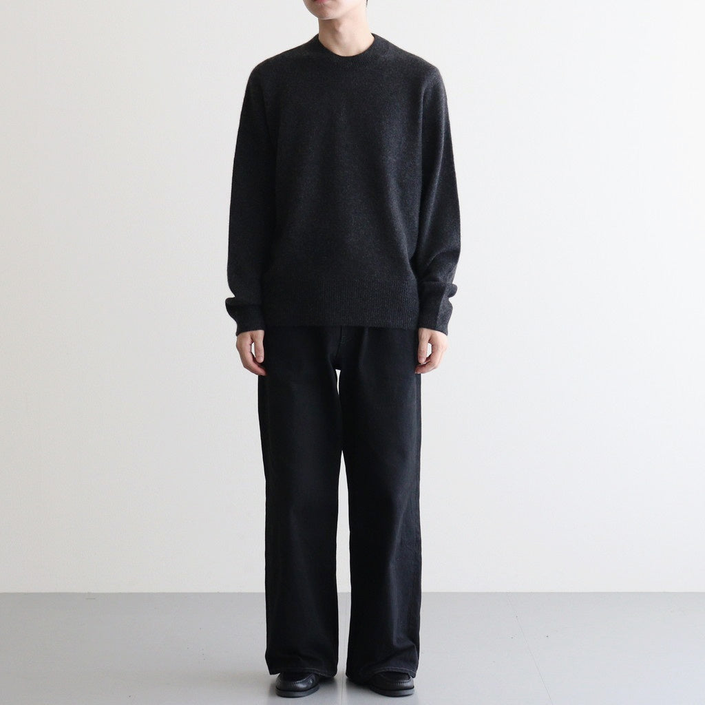 Cashmere Wholegarment Crewneck Sweater #CHARCOAL [YK25FW01116S]