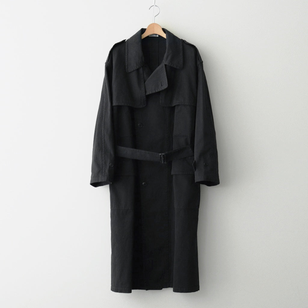 GARMENT-DYED TEXTURED CHINO COAT #BLACK [A26SC01MC]
